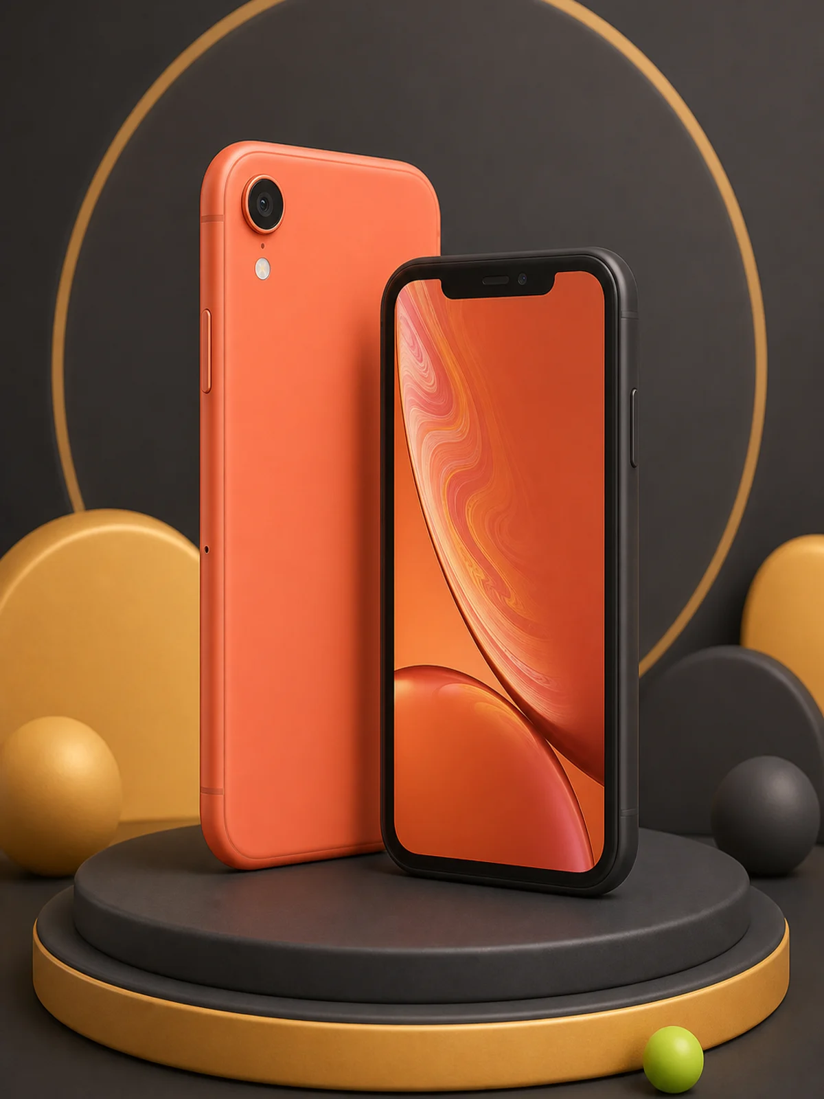 Cartoon illustration of iPhone XR 64GB